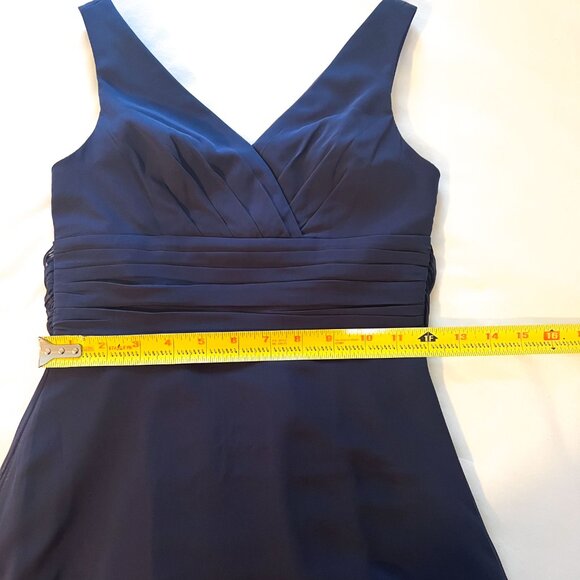 David’s bridal Marine navy junior bridesmaid dress Girls 8 - Picture 11 of 14